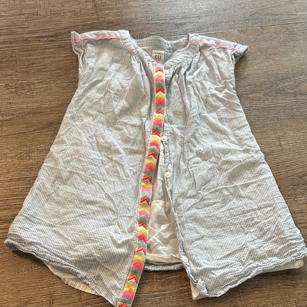 GAP Kids Light Blue Blouse with Vibrant Trim